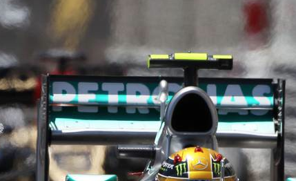 Mercedes high downforce Monaco rear wing 2013